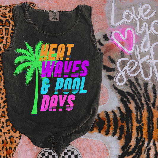 Heat Waves And Pool Days PNG Digital Design (Instant Download)