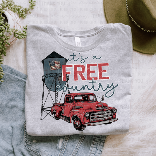 It's A Free Country PNG Digital Design (Instant Download)