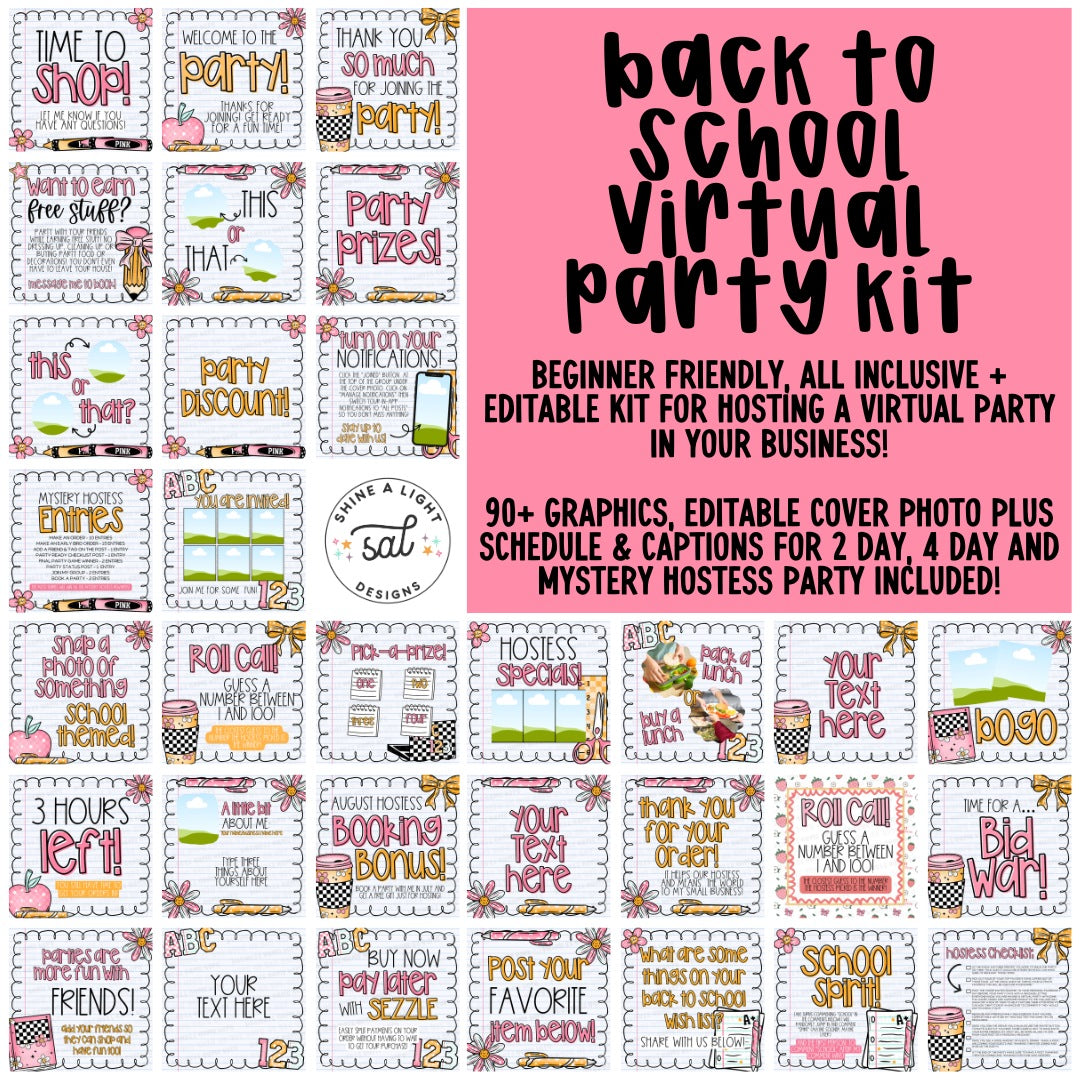 Back 2 School 2025 Virtual Party Kit