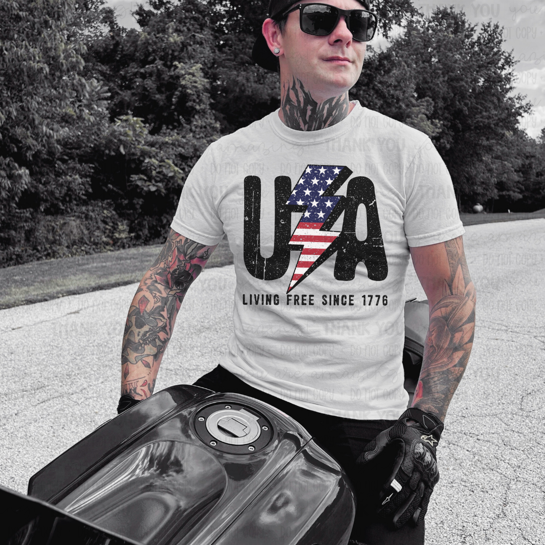 USA Living Free Since 1776 PNG Digital Design (Instant Download)