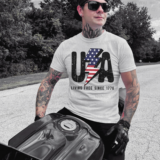 USA Living Free Since 1776 PNG Digital Design (Instant Download)