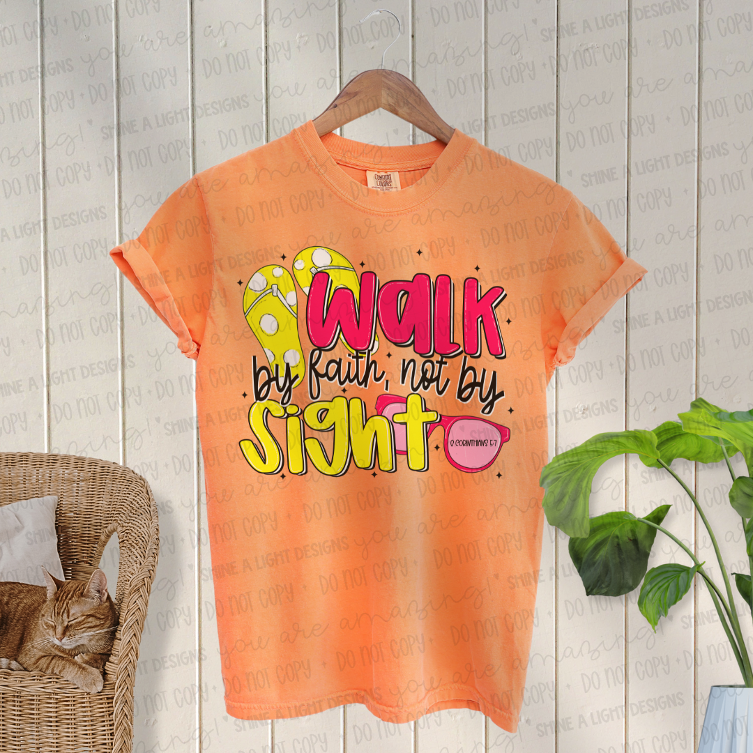 Walk By Faith Not By Sight PNG Digital Design (Instant Download)