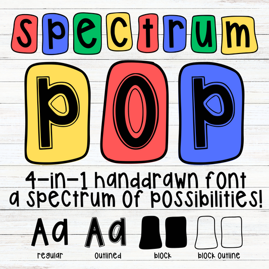 Spectrum Pop 4-in-1 Font
