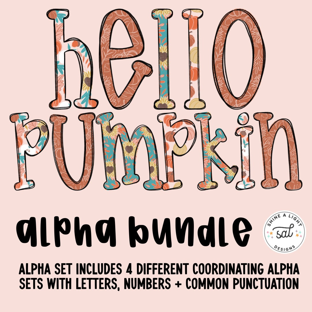 Hello Pumpkin PNG Alpha Set