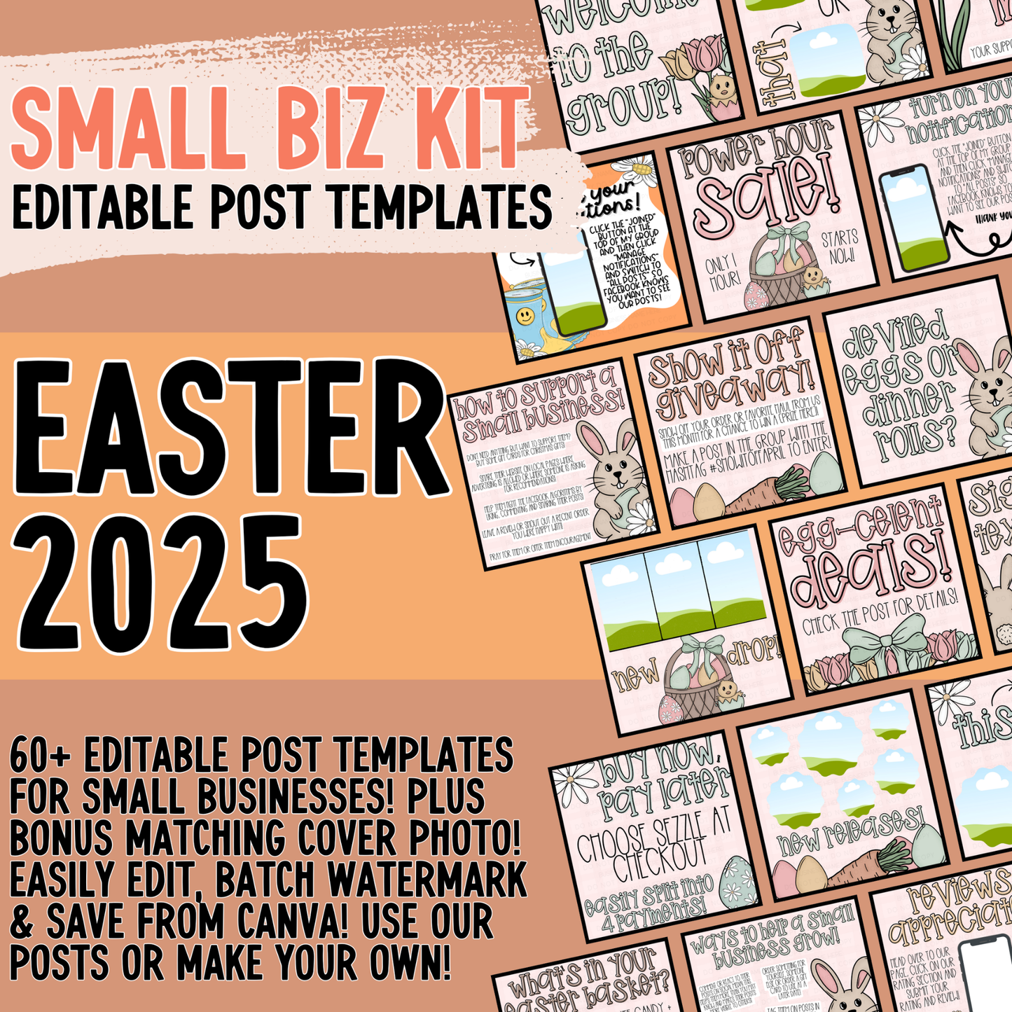 Easter Small Biz Kit (Includes Editable Cover Photos!)