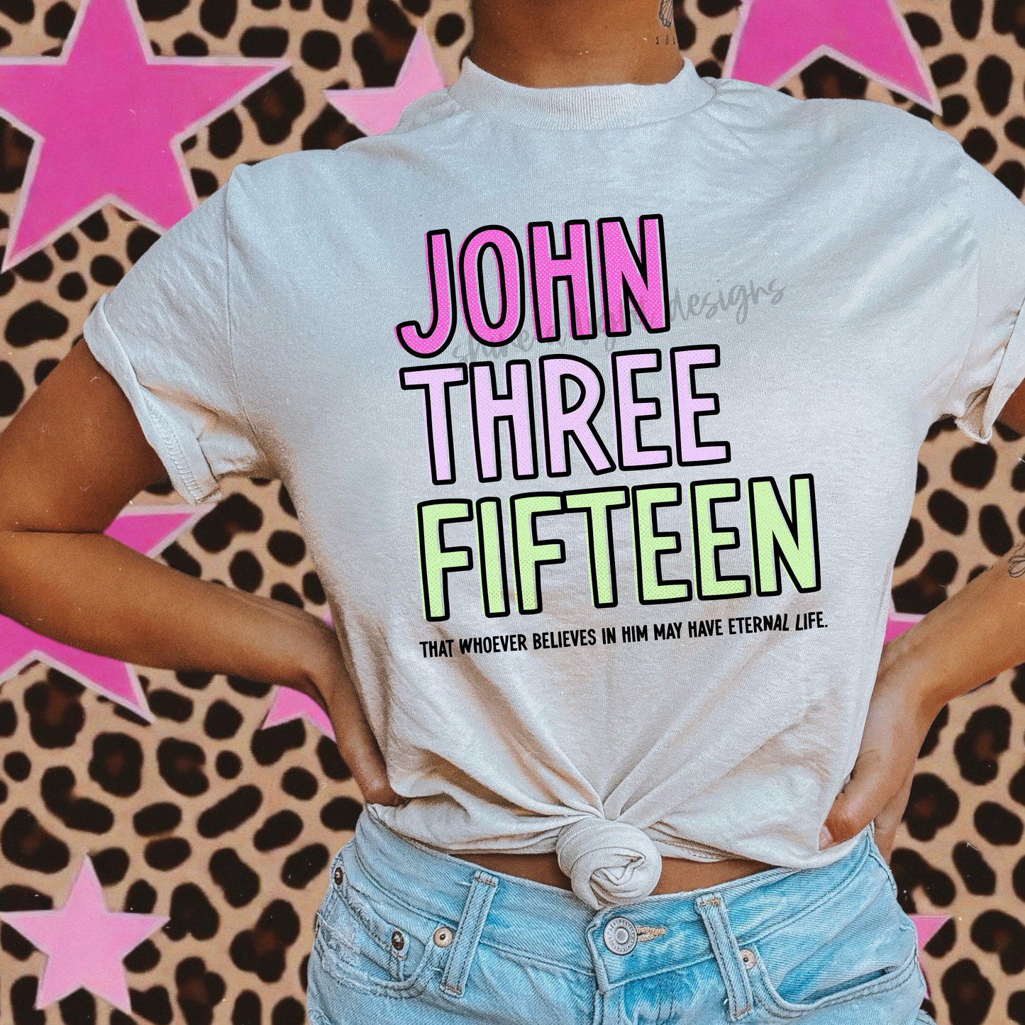 John 3:15 Bright Halftone Digital Download PNG