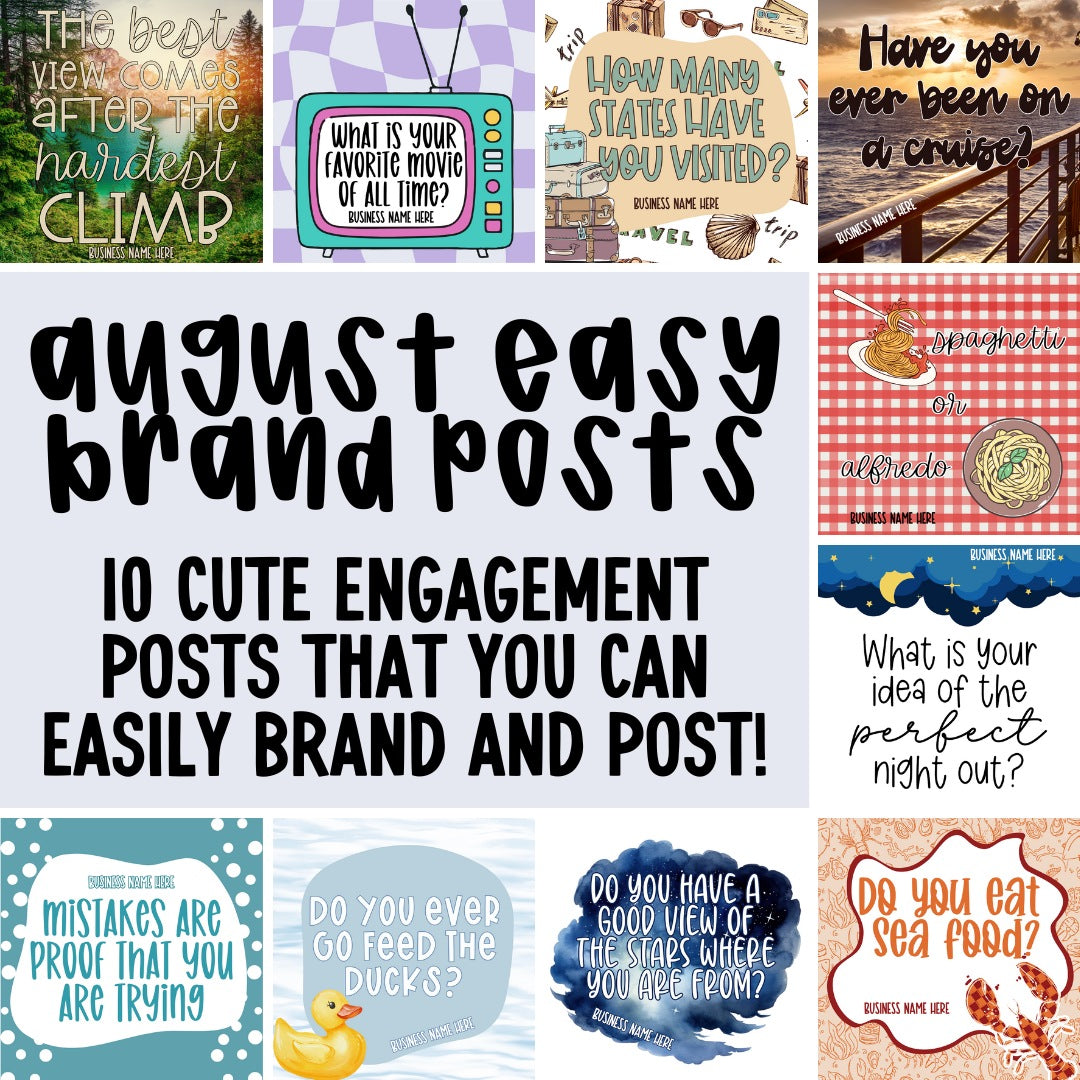 August 2025 Easy Brand Posts