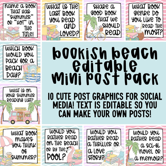 Bookish Beach Mini Post Pack