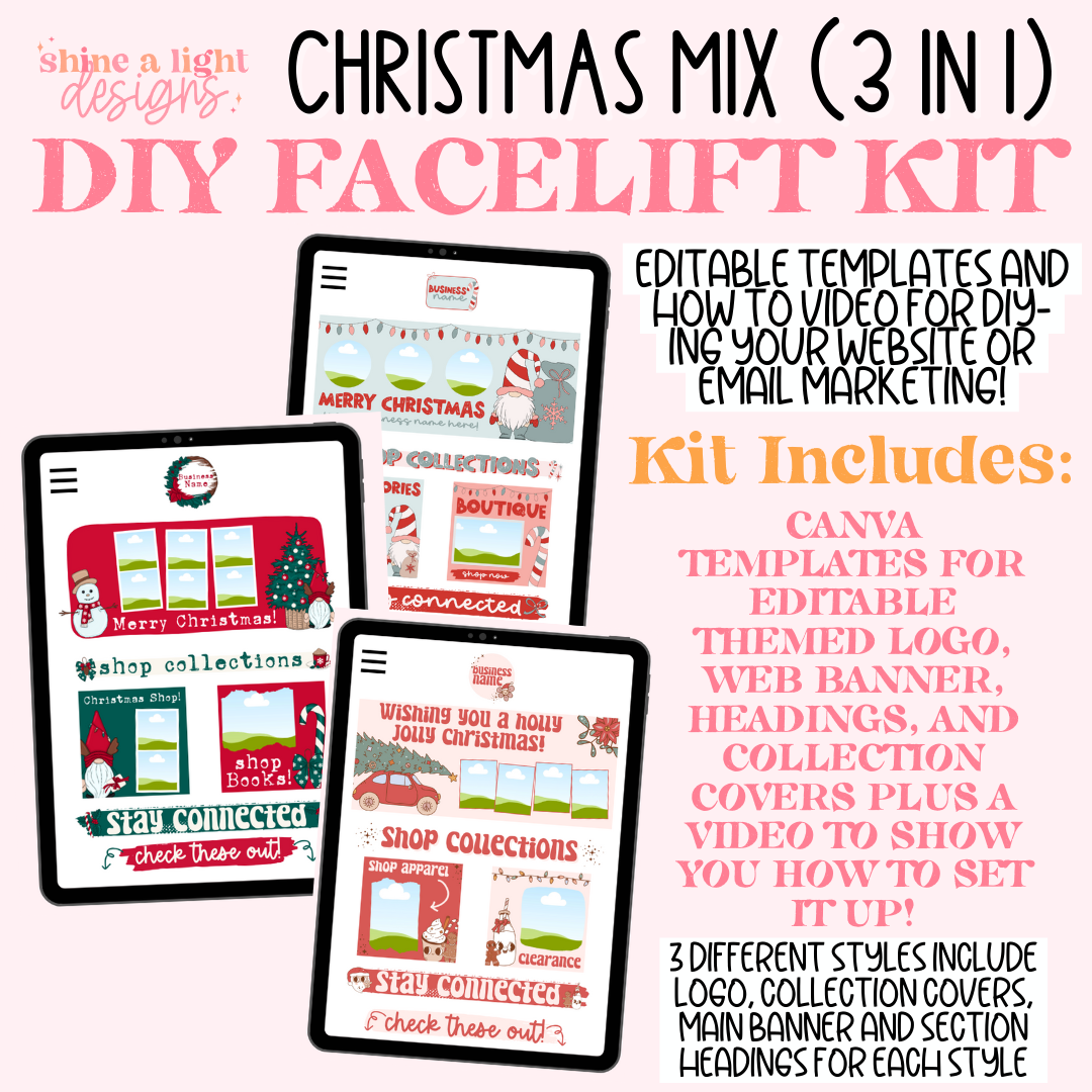 Christmas Themed DIY Website + Email Kit