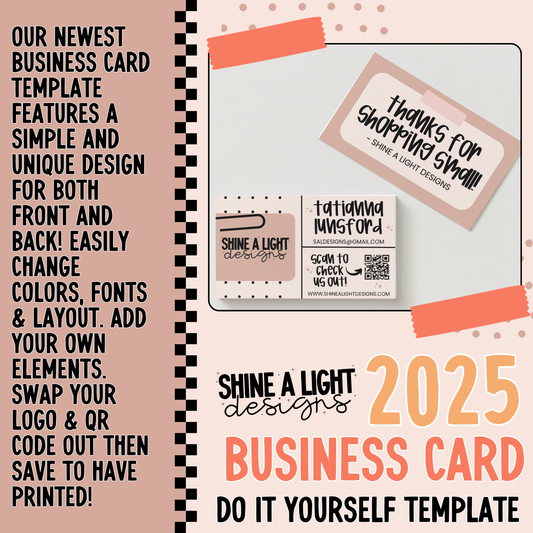 2025 DIY Business Card Canva Template