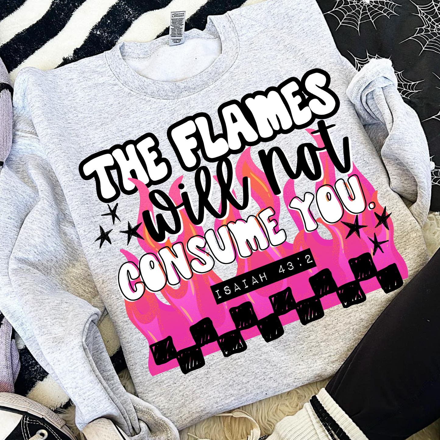 Flames Will Not Consume PNG Digital Design (Instant Download)