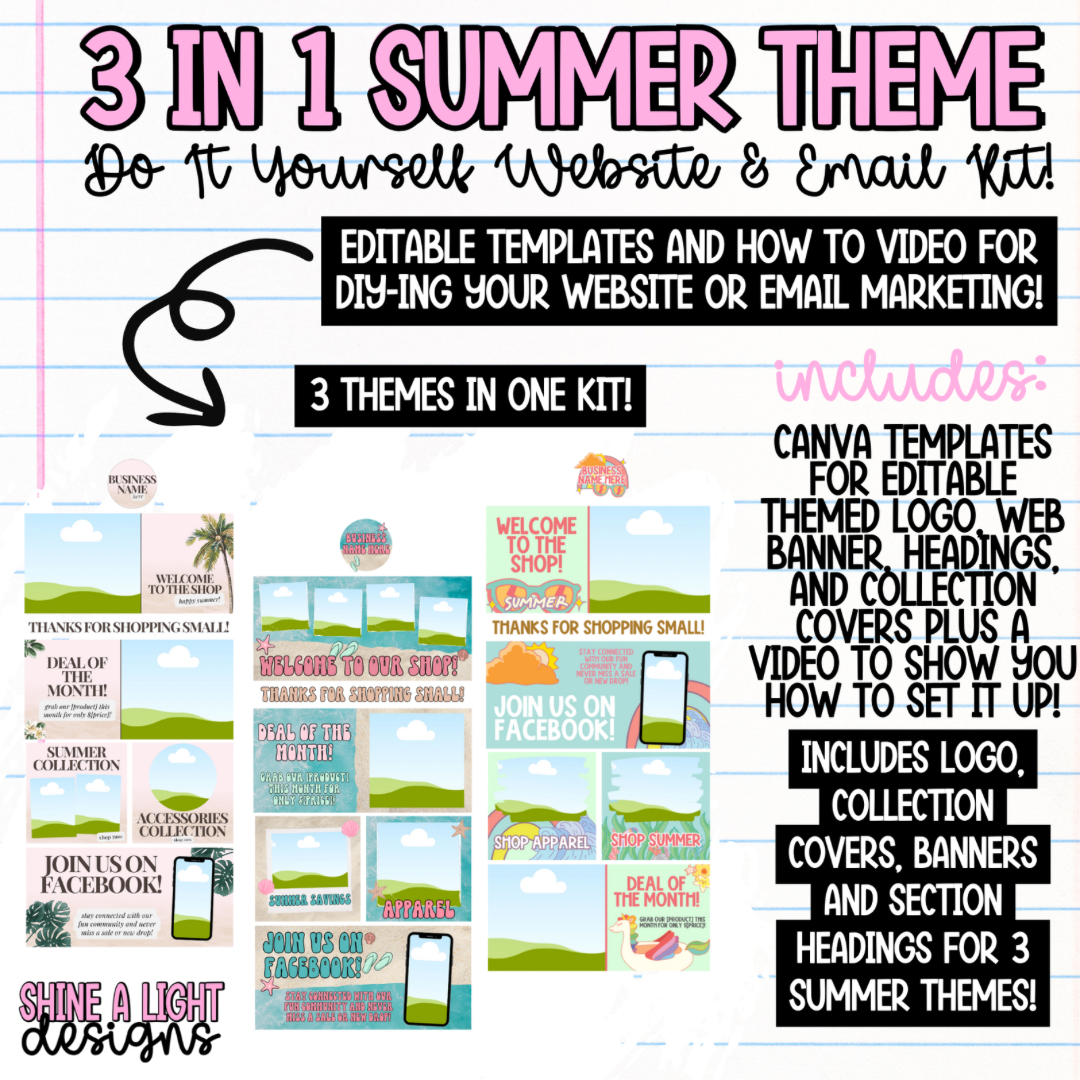 3-In-1 Summer 2024 Theme DIY Website + Email Kit