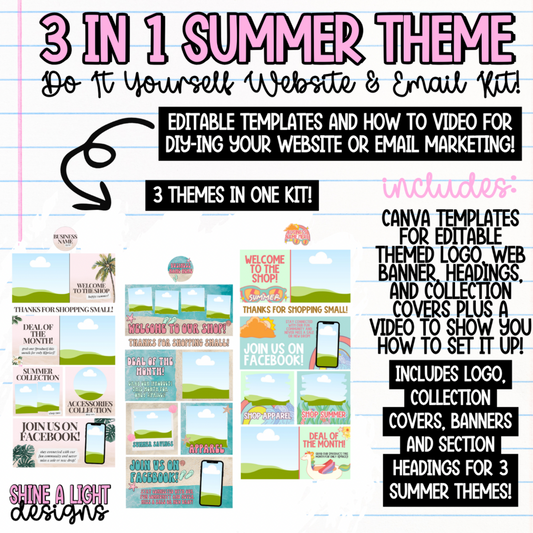 3-In-1 Summer 2024 Theme DIY Website + Email Kit