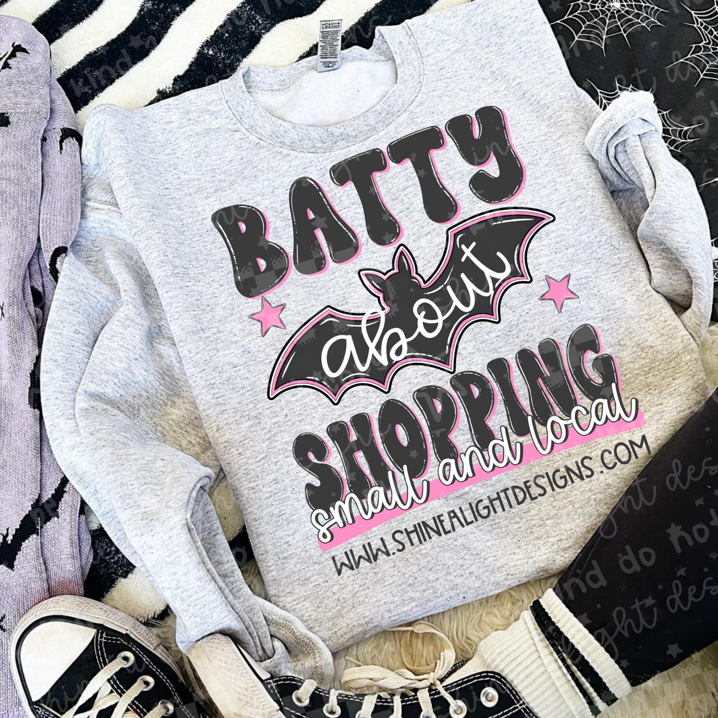 Batty About Shopping Small & Local | Custom Business Name Digital