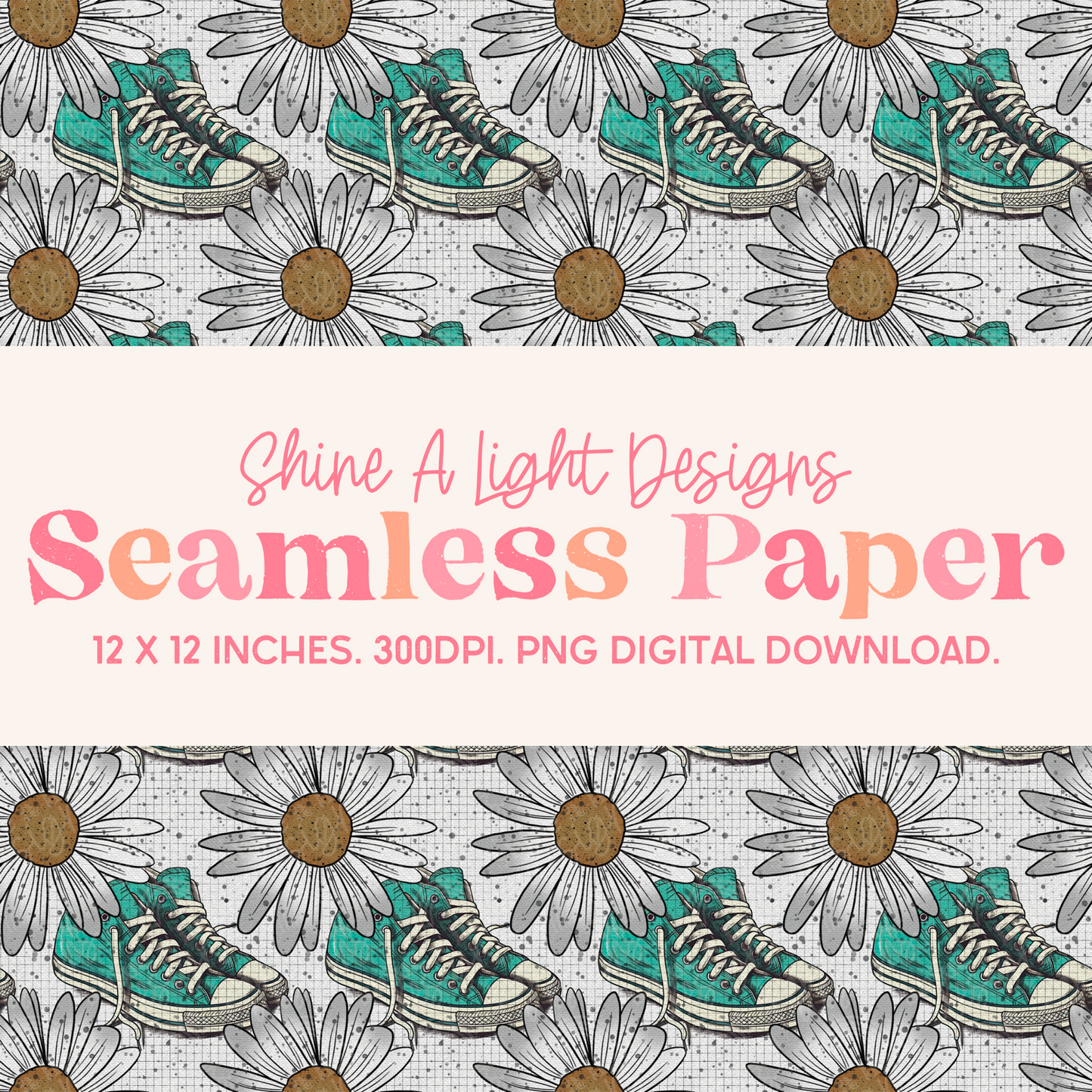 Sneakers + Flowers Seamless File