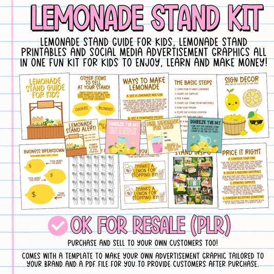 Lemonade Stand Kit (OK for Resale!)