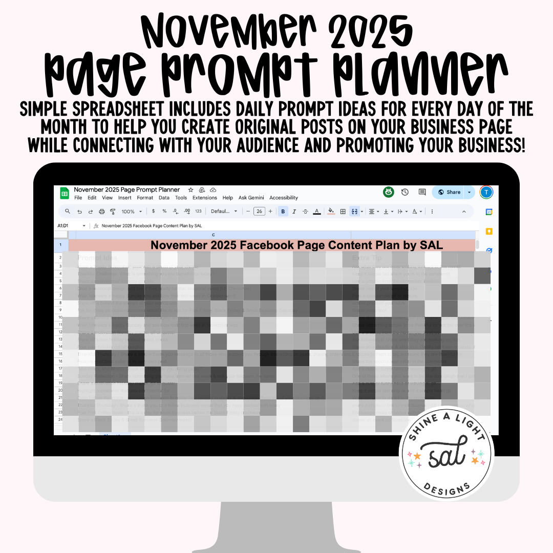 November 2025 Page Prompt Planner