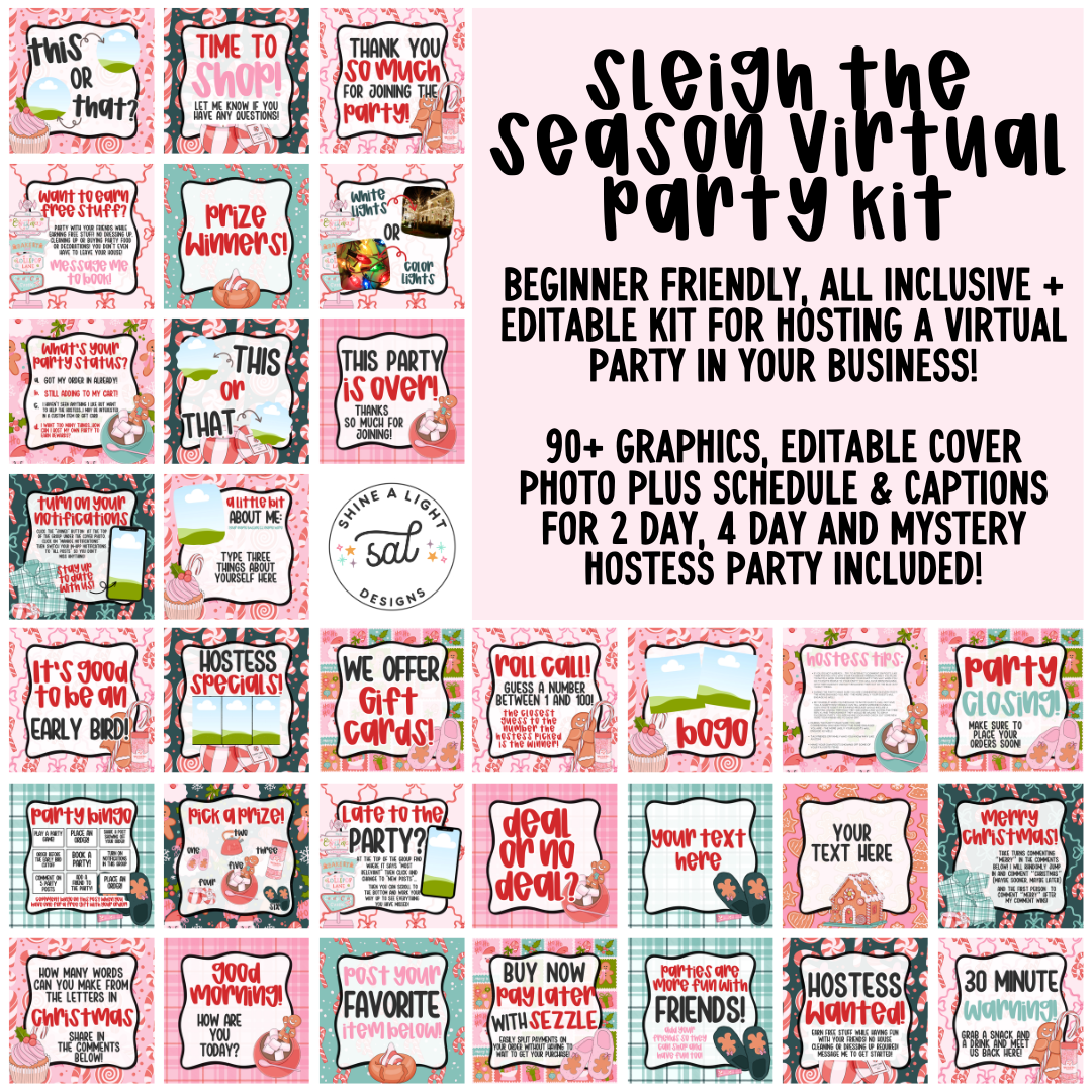Sleigh The Season Virtual Party Kit