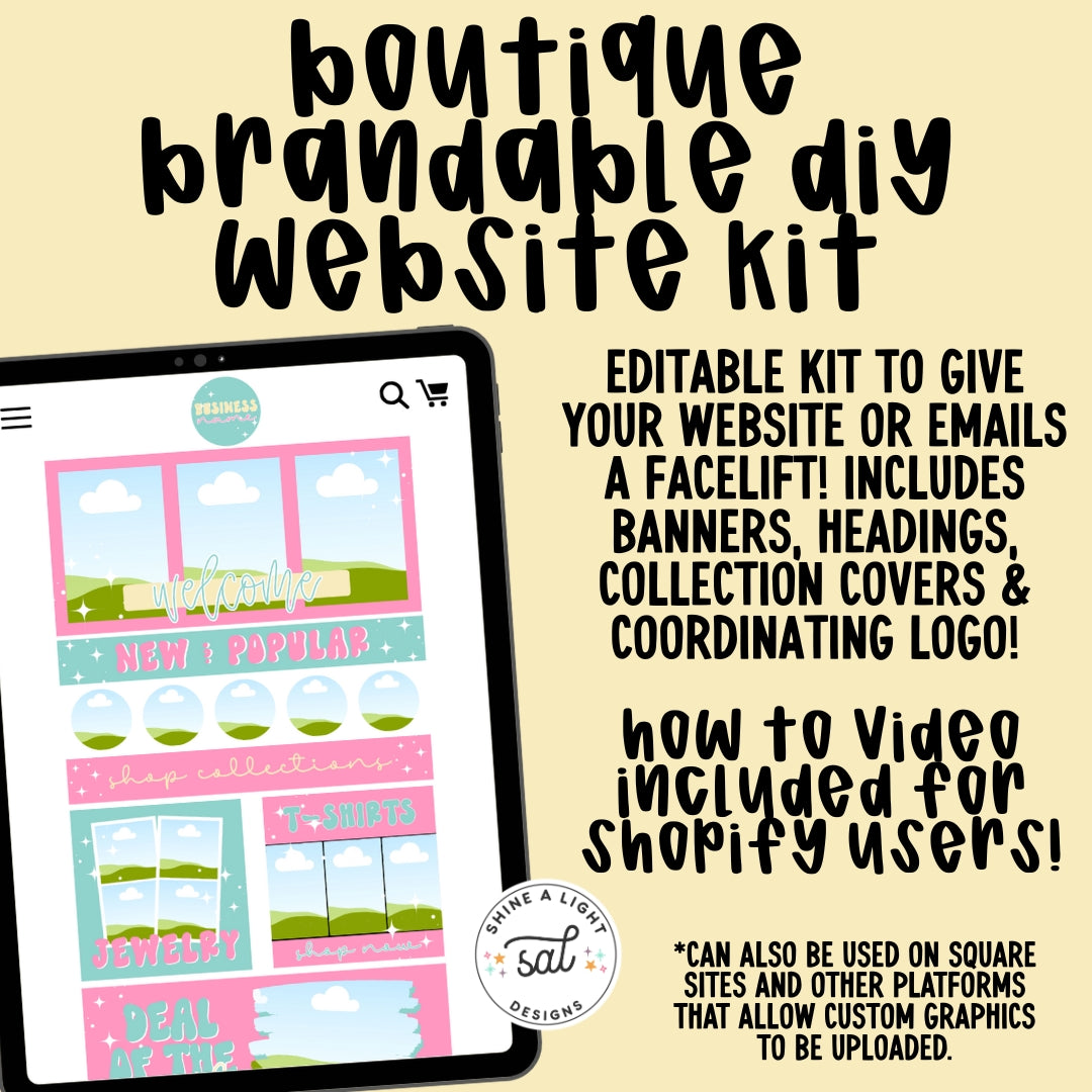 Boutique Brandable 2025 Website + Email Kit