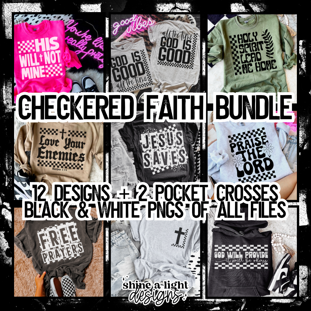 Checkered Faith Digital Design Bundle