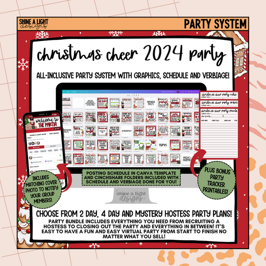 Christmas Cheer Easy Peasy Virtual Party System (2024)
