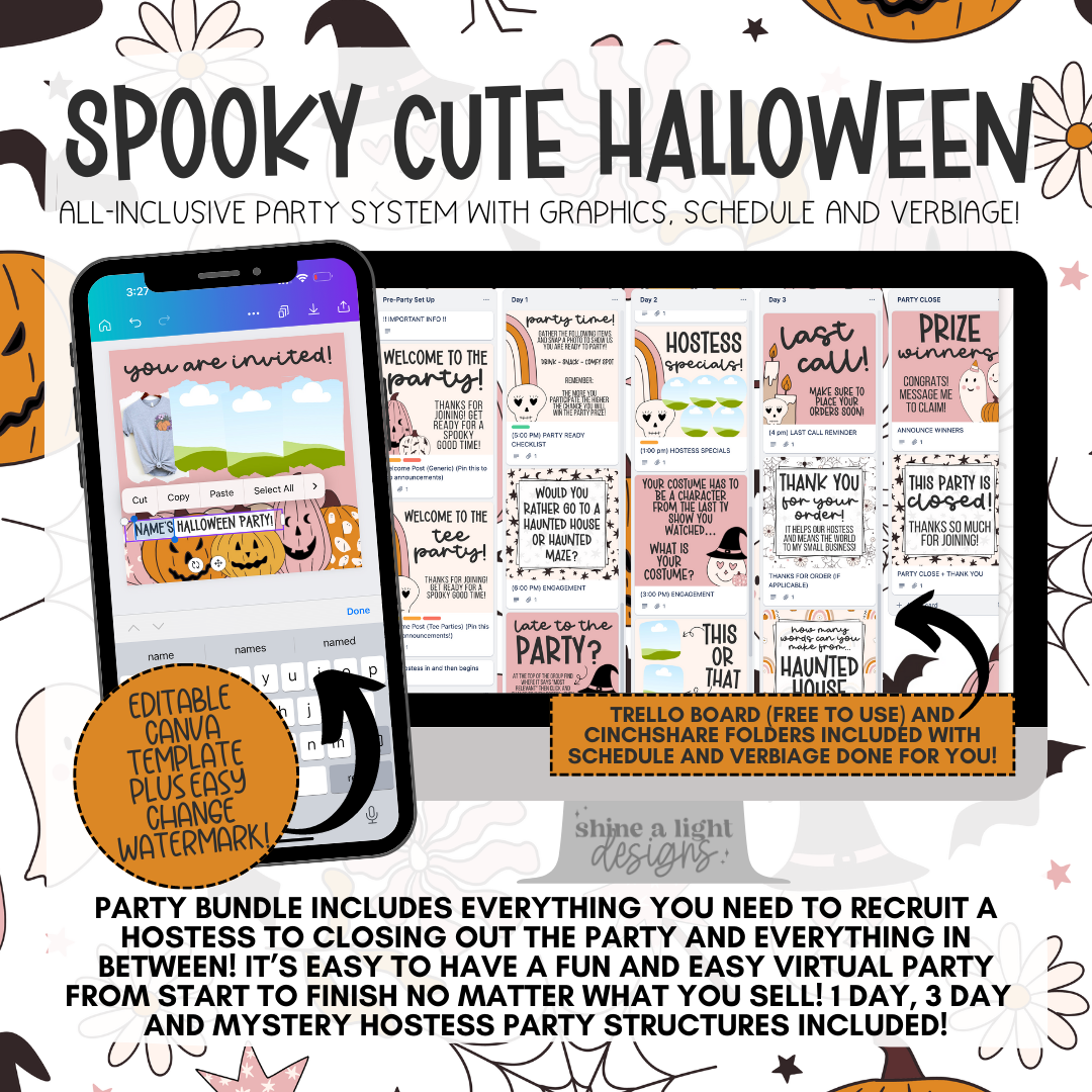 Spooky Cute Halloween Easy Peasy Virtual Party System