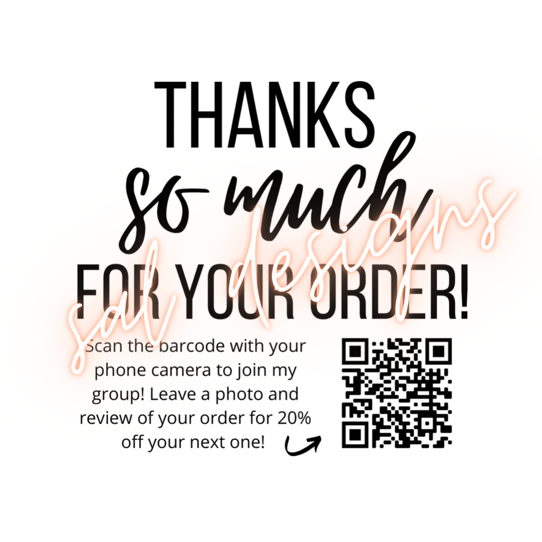 Custom QR Code Thank You/Review Digital File