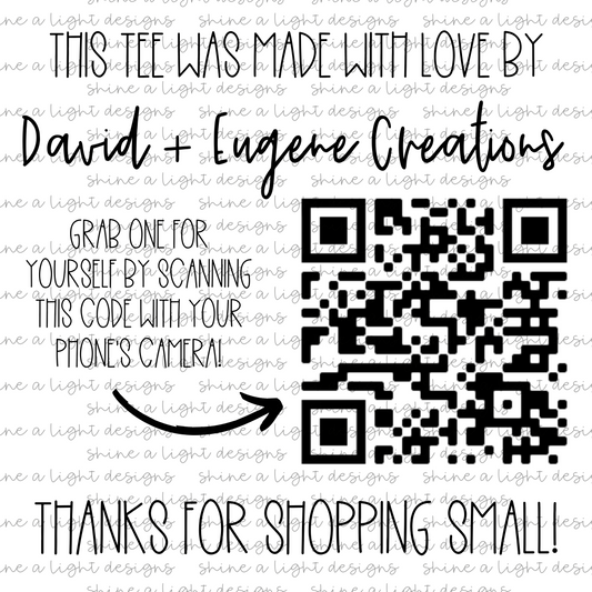 Custom QR Code Design for Shirt Branding Tags