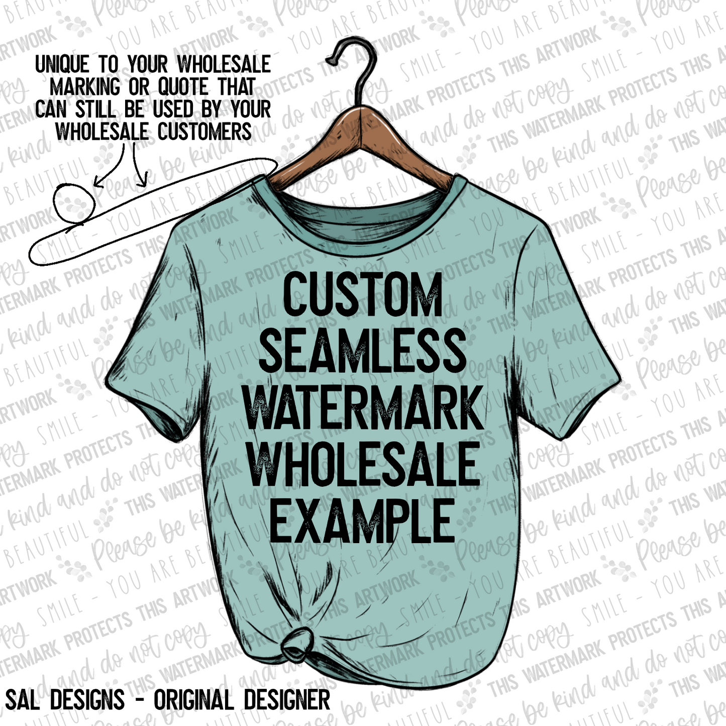 Seamless Watermark Overlay *New Design - Wholesale Customs Available* (Black & White files)