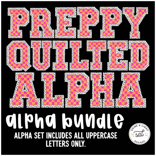 Preppy Quilted PNG Alpha Set