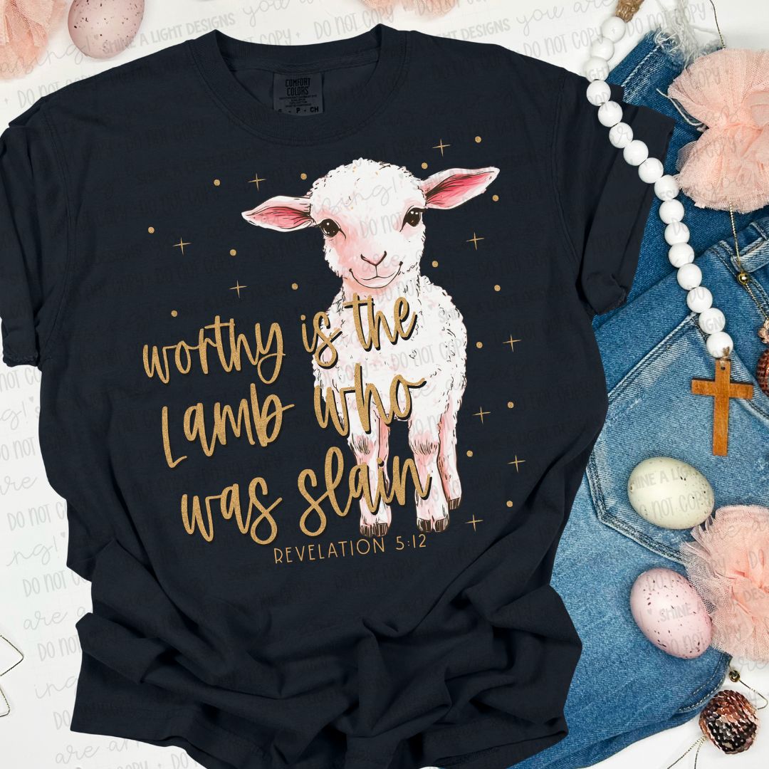 Worthy Is The Lamb PNG Digital Design (Instant Download)