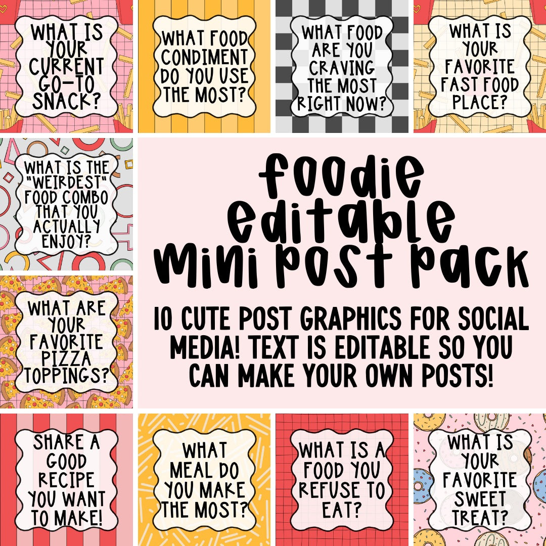 Foodie Mini Post Pack