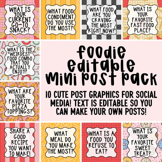Foodie Mini Post Pack