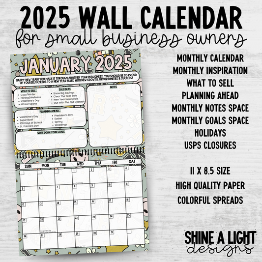 2025 Small Business Wall Calendar