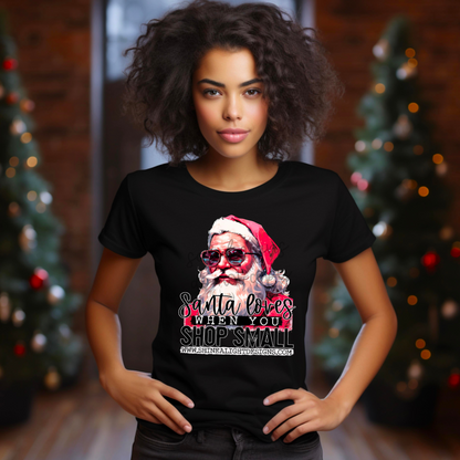 Santa Loves When You Shop Small Digital Design