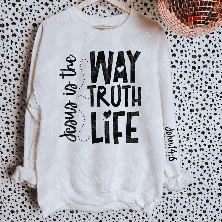 Jesus is the Way, Truth, Life Front/Sleeve Digital Download PNG