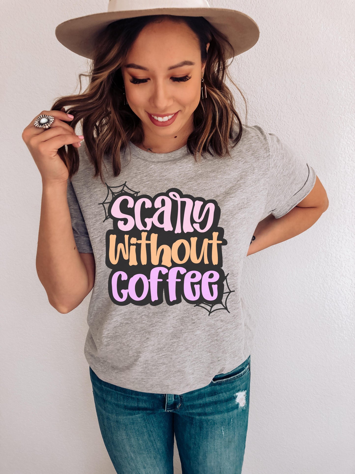 Scary Without Coffee Digital Download PNG