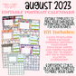 August 2023 Portrait Calendar Templates
