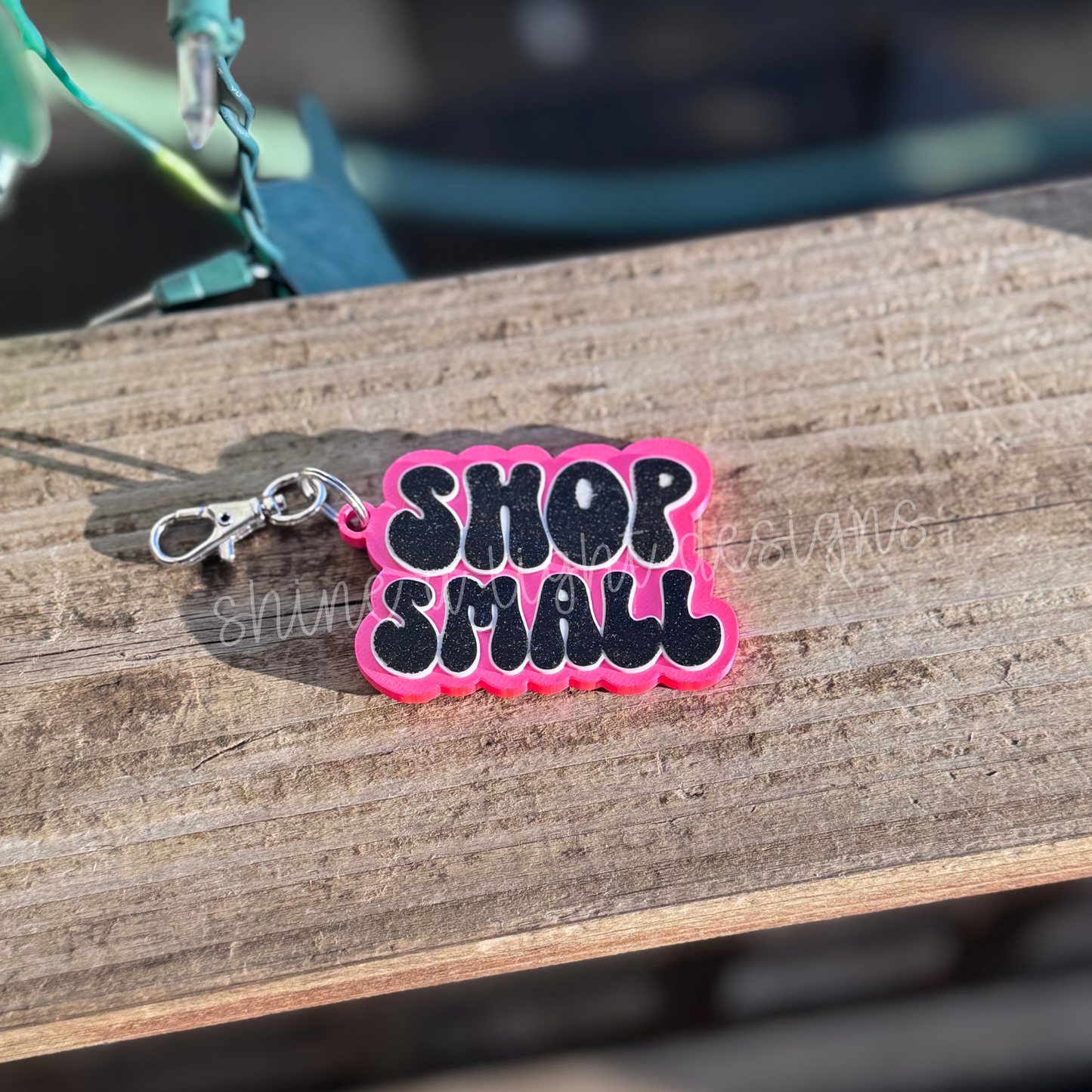 Shop Small NFC Keychain | Custom Tap-to-Share Business Keychain | NFC Social Link Keychain for Small Businesses