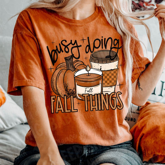 Busy Doing Fall Things PNG Digital Design (Instant Download)