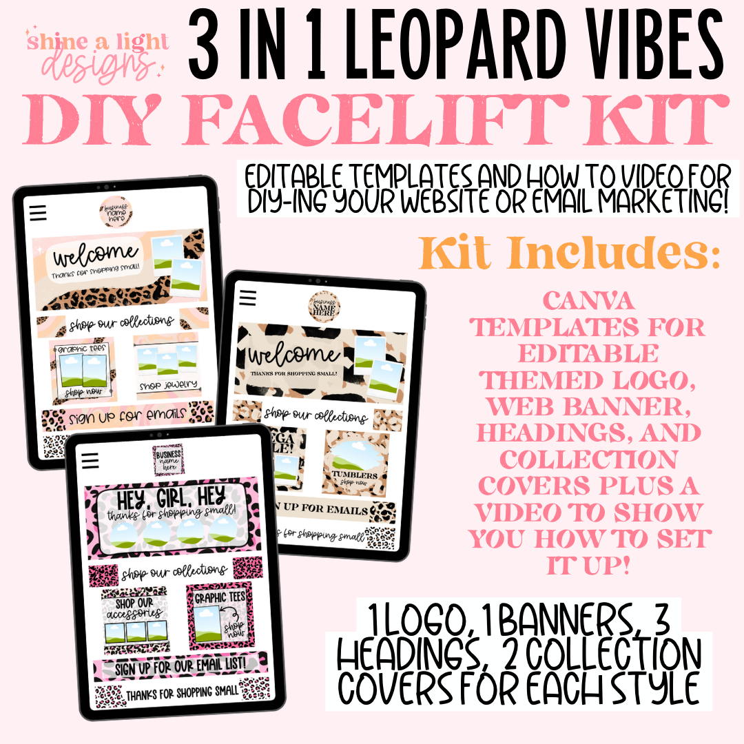 Leopard Vibes (3 Styles in 1) DIY Website + Email Kit
