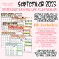 September 2023 Landscape Calendar Templates