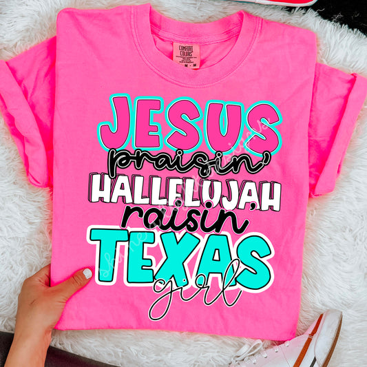 Jesus Praisin' Hallelujah Raisin' *STATE NAME* Girl Digital Design