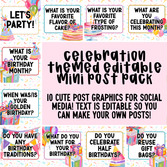Celebration Mini Post Pack