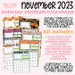 November 2023 Portrait Calendar Templates