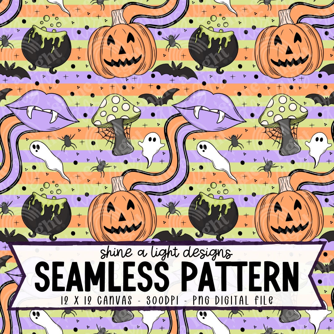 Halloweenie Seamless Design