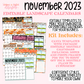November 2023 Landscape Calendar Templates
