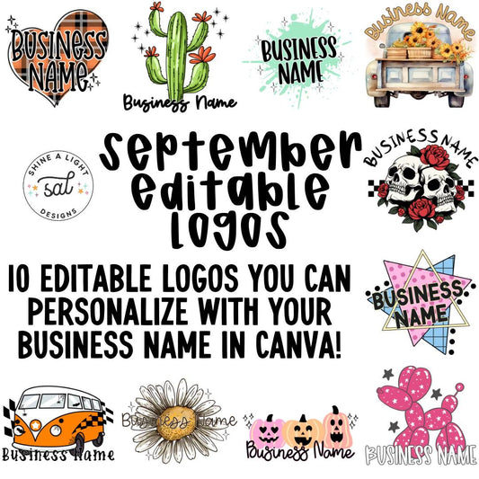 September 2025 Editable  Logos *Requires Canva Pro