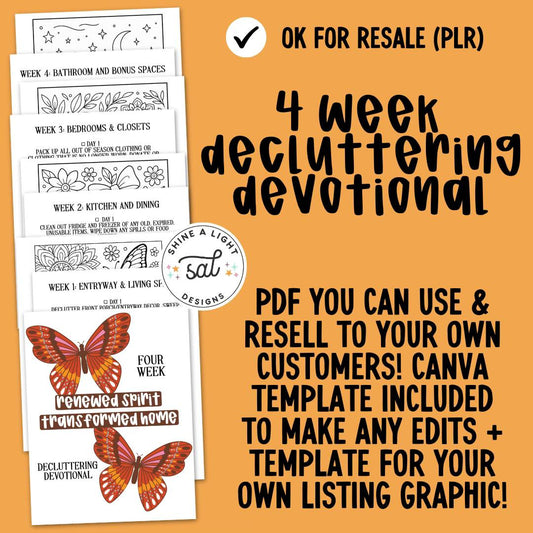 Four Week Decluttering Devotional (OK for Resale!)