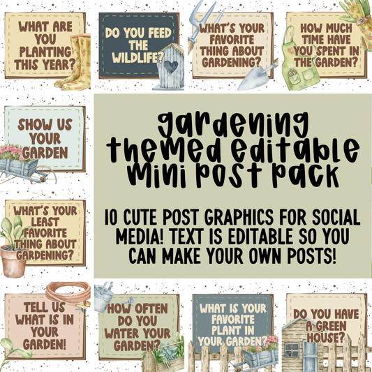 Gardening Mini Post Pack
